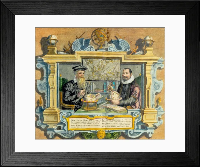 Framed Print : Mercator and Hondius Framed Print : Mercator and Hondius