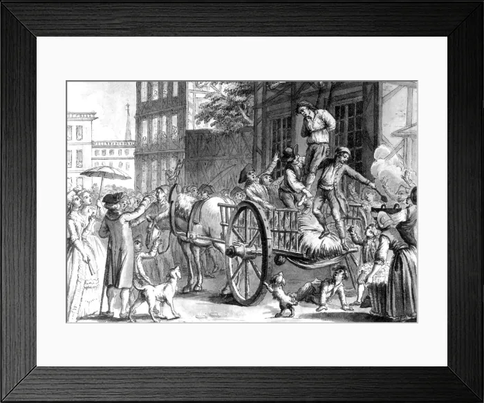 Framed Print : Tax Collector Tarred and Feathered, 1764 Framed Print : Tax Collector Tarred and Feathered, 1764