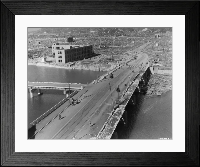 Framed Print : WWII, Hiroshima, Aftermath of Atomic Bomb, 1945 Framed Print : WWII, Hiroshima, Aftermath of Atomic Bomb, 1945
