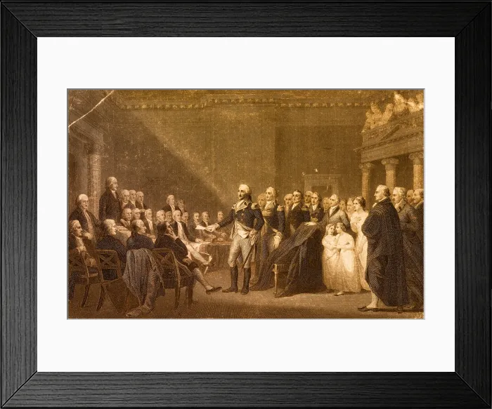 Framed Print : Washington Resigning His Commission Framed Print : Washington Resigning His Commission