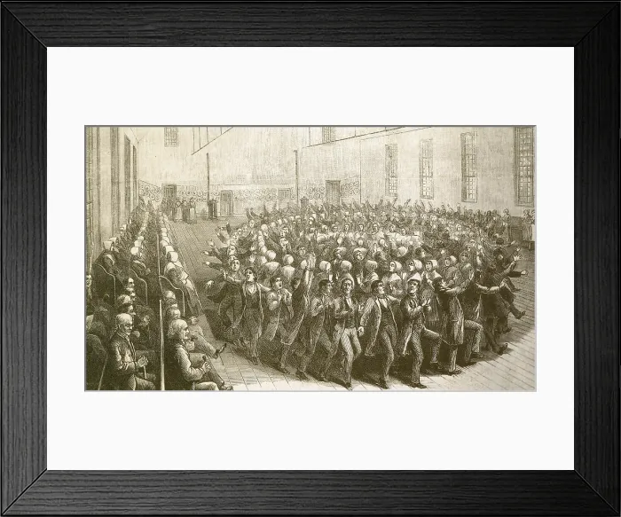 Framed Print : Shaker Dance and Worship, 18th Century Framed Print : Shaker Dance and Worship, 18th Century