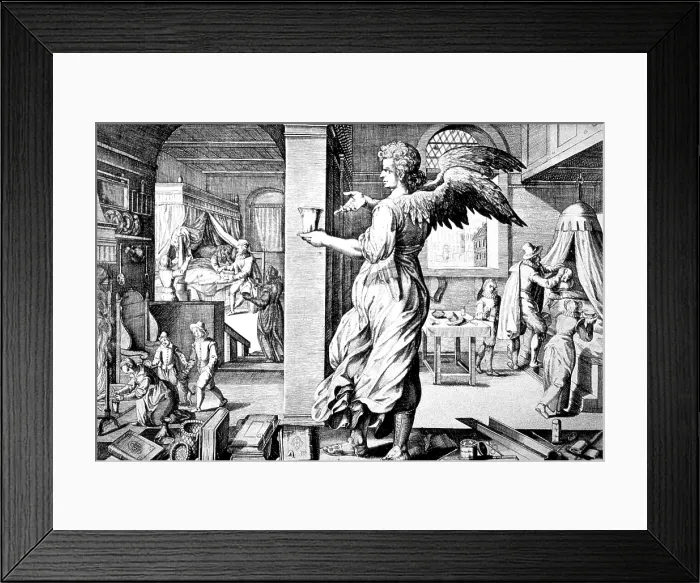 Framed Print : Physician As Angel, 17th Century Framed Print : Physician As Angel, 17th Century