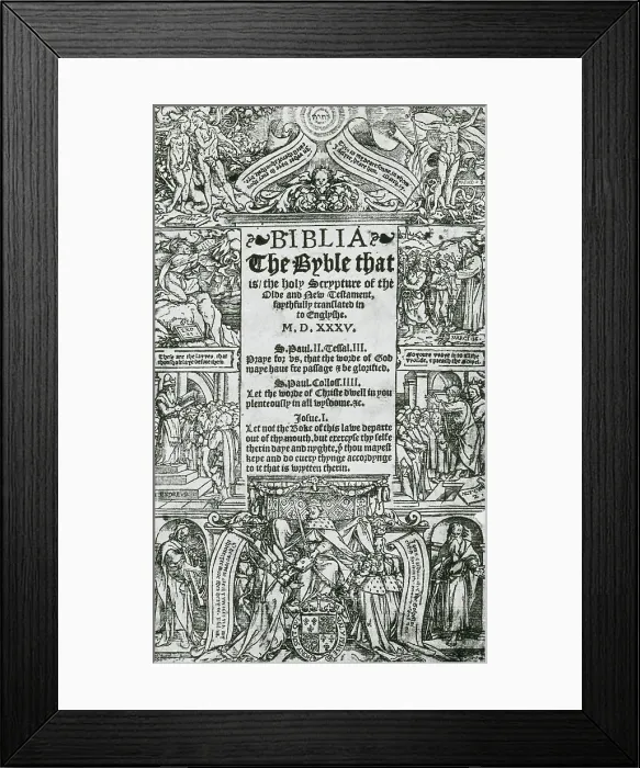 Framed Print : The Coverdale Bible, 1535
