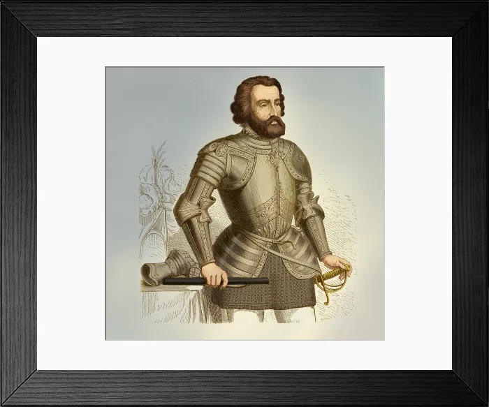 Framed Print : Hernan Cortes, Spanish Conquistador Framed Print : Hernan Cortes, Spanish Conquistador