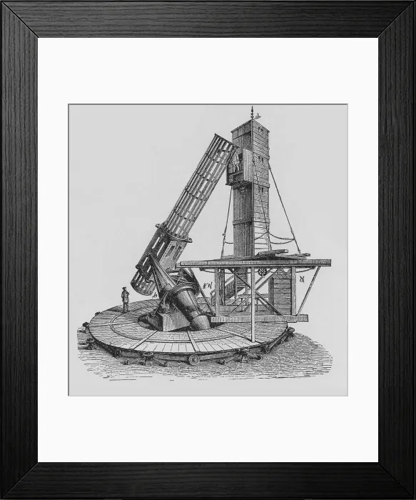 Framed Print : William Lassell, 48-inch Telescope, 1855