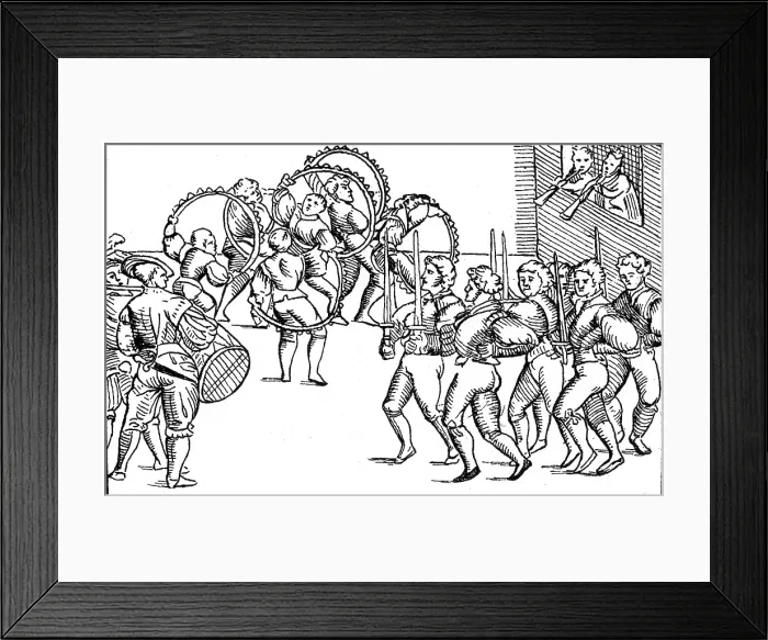 Framed Print : Hoop Ovningar, Hoop Exercises, 16th Century Framed Print : Hoop Ovningar, Hoop Exercises, 16th Century