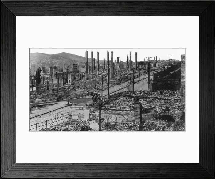 Framed Print : San Francisco Earthquake, 1906