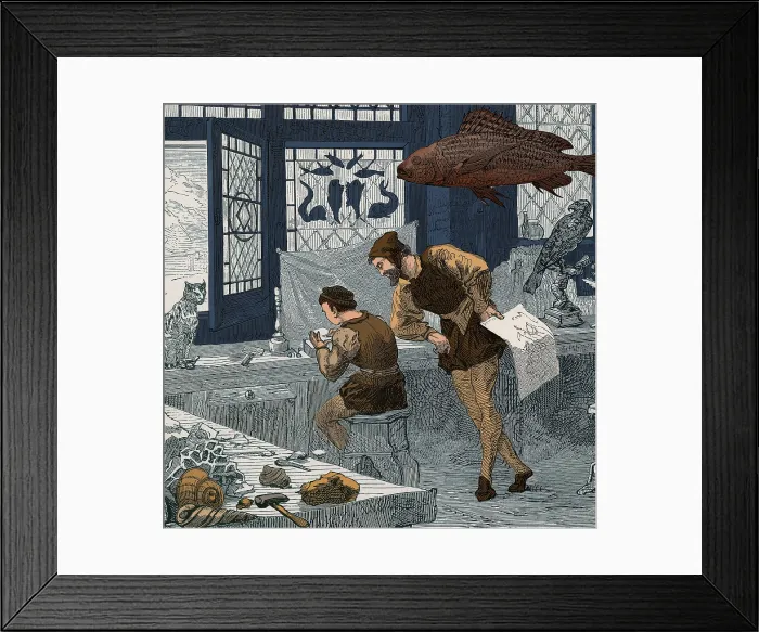 Framed Print : Collection of Conrad Gessner, 16th Century
