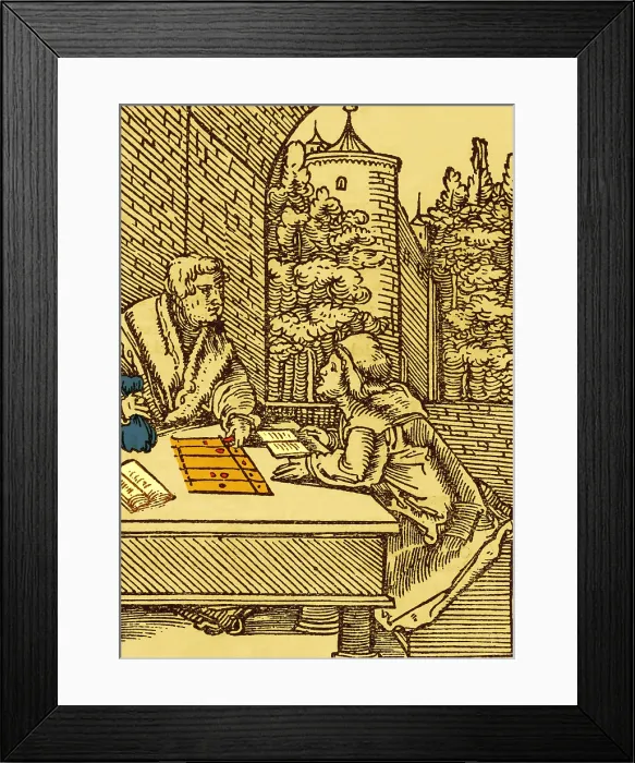 Framed Print : Medieval Arithmetic Framed Print : Medieval Arithmetic