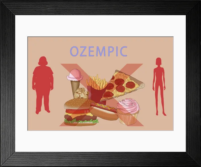 Framed Print : Ozempic For Weight Loss