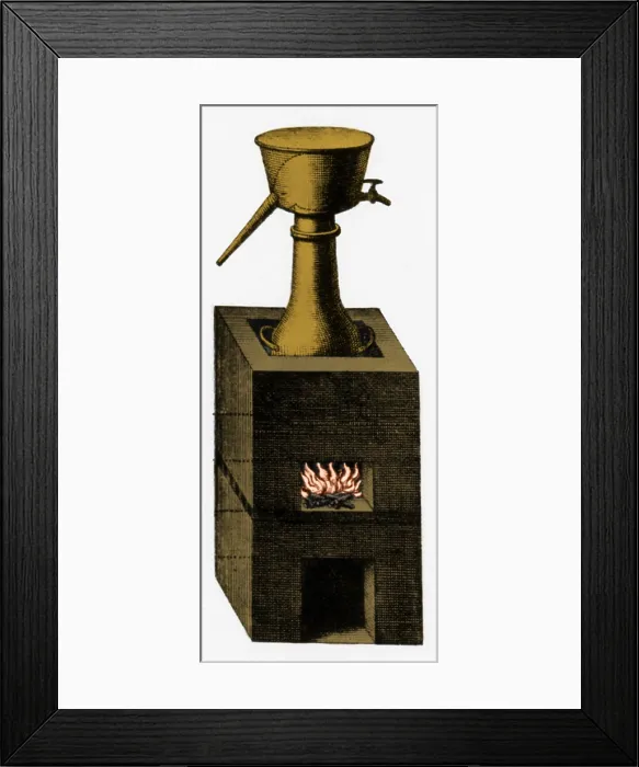 Framed Print : Distillation, Alembic, 18th Century Framed Print : Distillation, Alembic, 18th Century