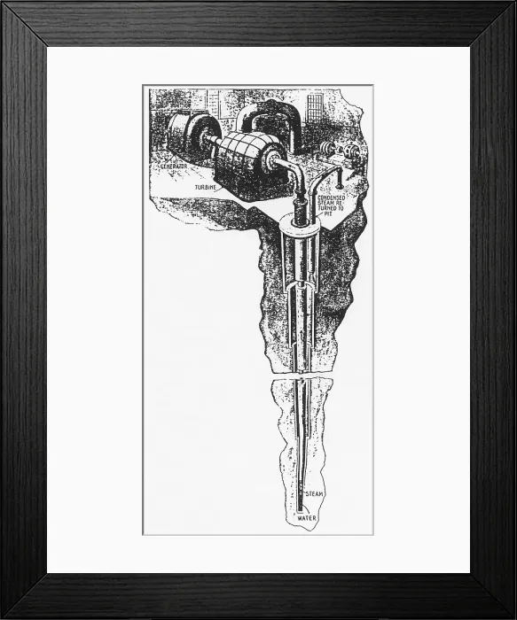 Framed Print : Tesla's Geothermal Power Generator Framed Print : Tesla's Geothermal Power Generator