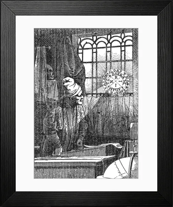 Framed Print : Macrocosm Appearing to Doctor Faustus