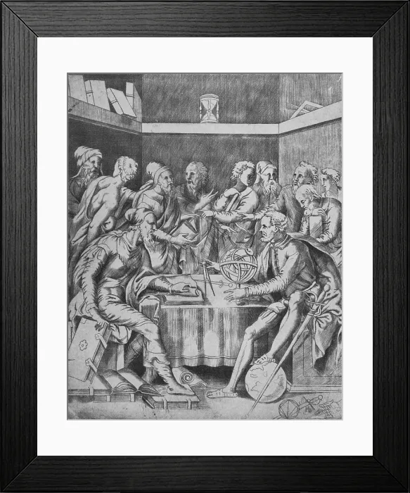 Framed Print : Agrippa Instructing Pupils, 16th Century Framed Print : Agrippa Instructing Pupils, 16th Century