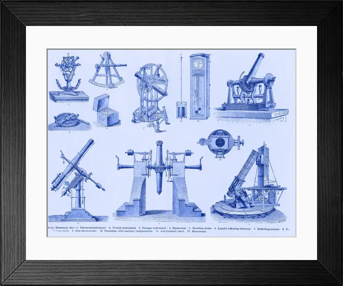 Framed Print : Historical astronomy instruments Framed Print : Historical astronomy instruments