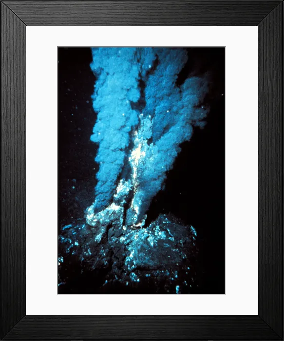 Framed Print : Black Smoker Submarine Vent
