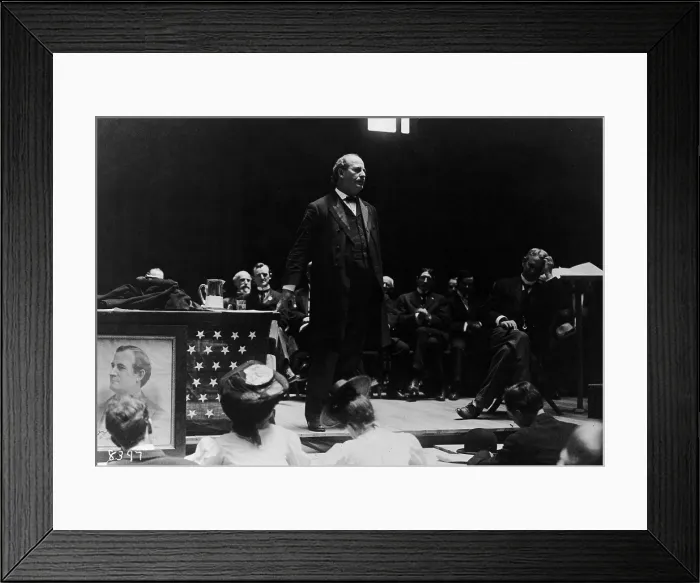 Framed Print : William Jennings Bryan, American Politician