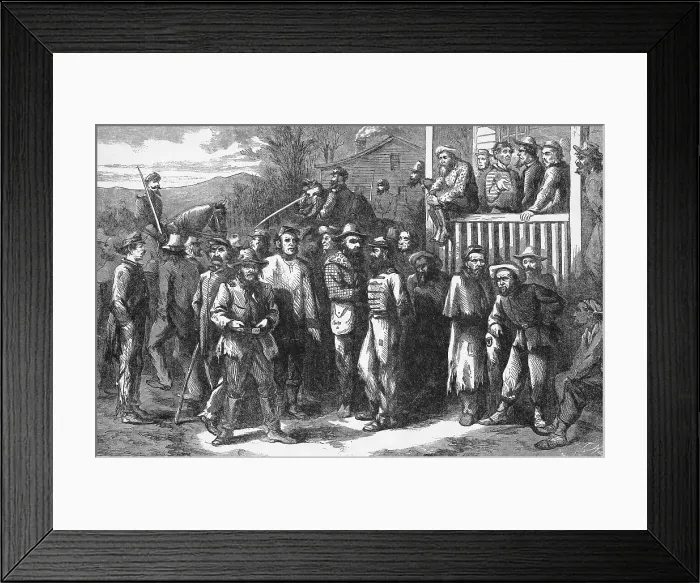 Framed Print : Rebel Prisoners, 1863