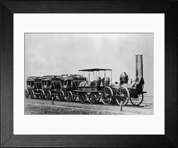 Framed Print : DeWitt Clinton Locomotive, 1830s