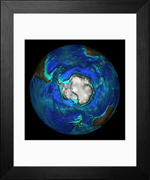Framed Print : Topographical Map of Coordinates South Pole, 0 E Framed Print : Topographical Map of Coordinates South Pole, 0 E