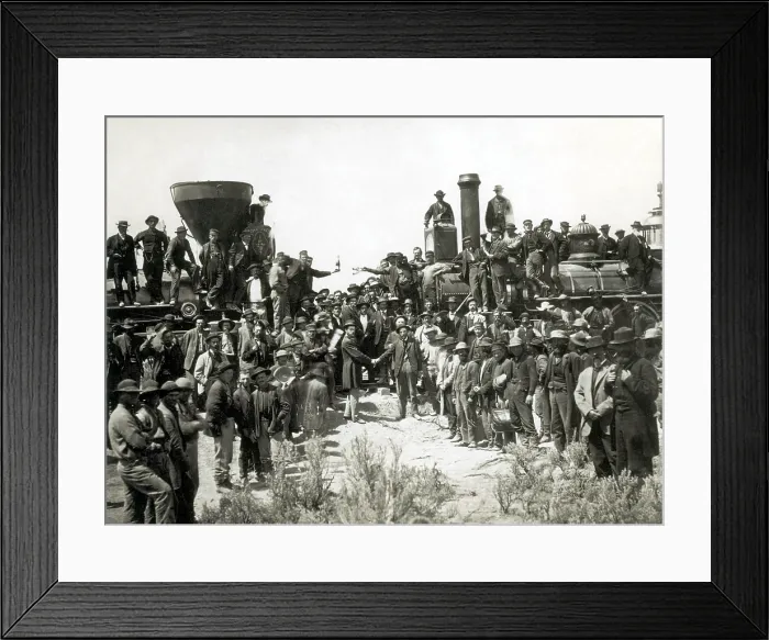 Framed Print : Golden Spike Ceremony, 1869