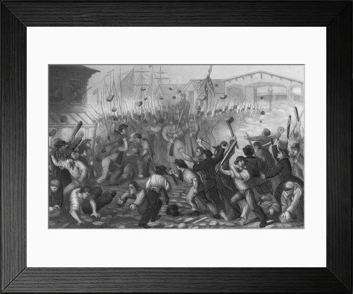 Framed Print : Pratt Street Riot, 1861 Framed Print : Pratt Street Riot, 1861