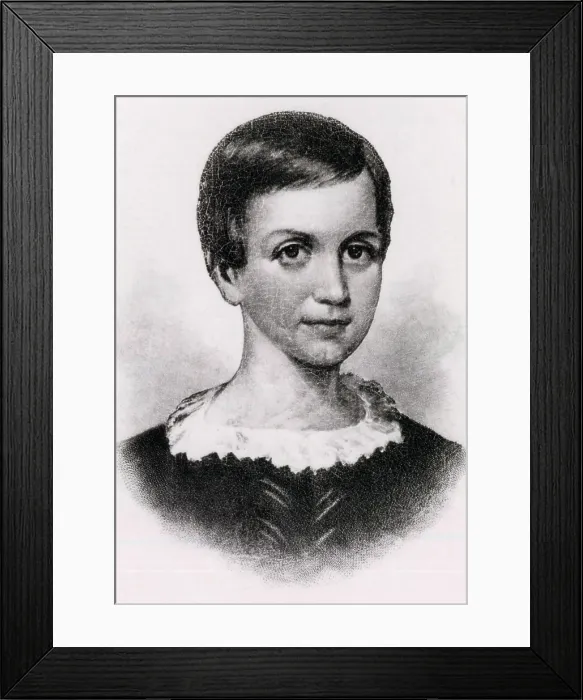 Framed Print : Young Emily Dickinson, 1840 Framed Print : Young Emily Dickinson, 1840