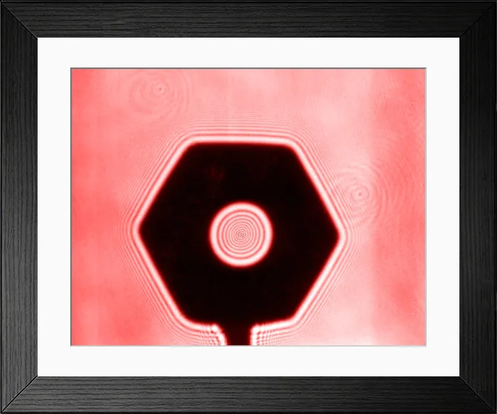 Framed Print : Fresnel Diffraction by Nut Framed Print : Fresnel Diffraction by Nut