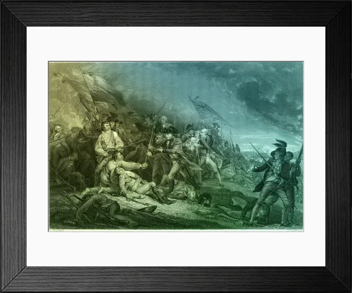 Framed Print : Bunker Hill, Death of General Warren, 1775 Framed Print : Bunker Hill, Death of General Warren, 1775