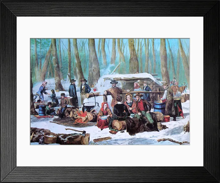 Framed Print : Maple Sugaring, 1872 Framed Print : Maple Sugaring, 1872