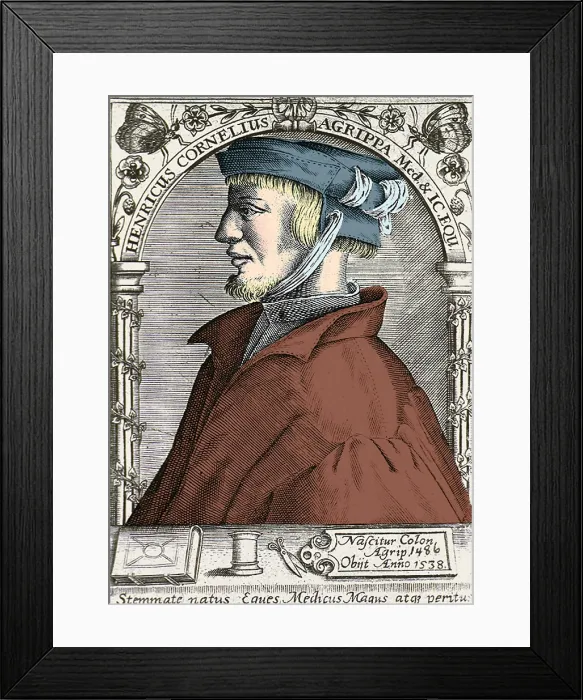 Framed Print : Heinrich Cornelius Agrippa, German Occultist Framed Print : Heinrich Cornelius Agrippa, German Occultist