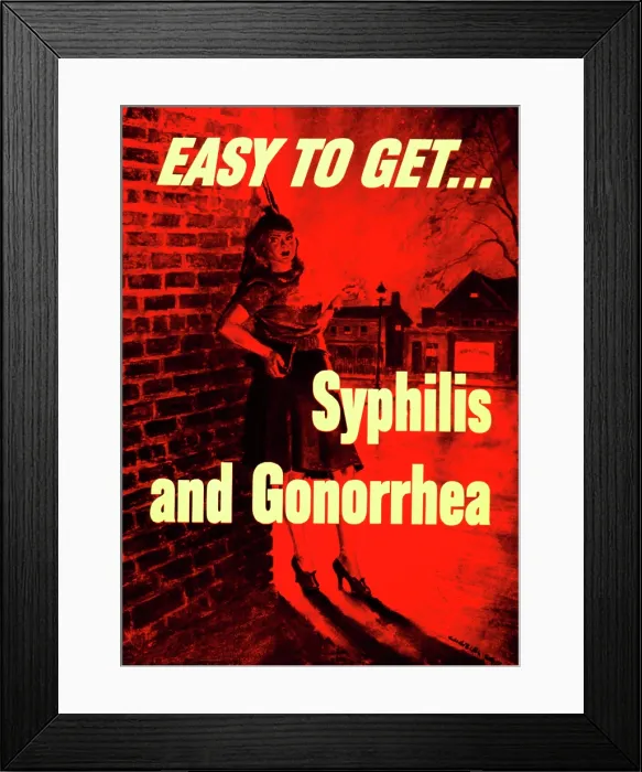 Framed Print : WWII STD Poster, Easy to Get