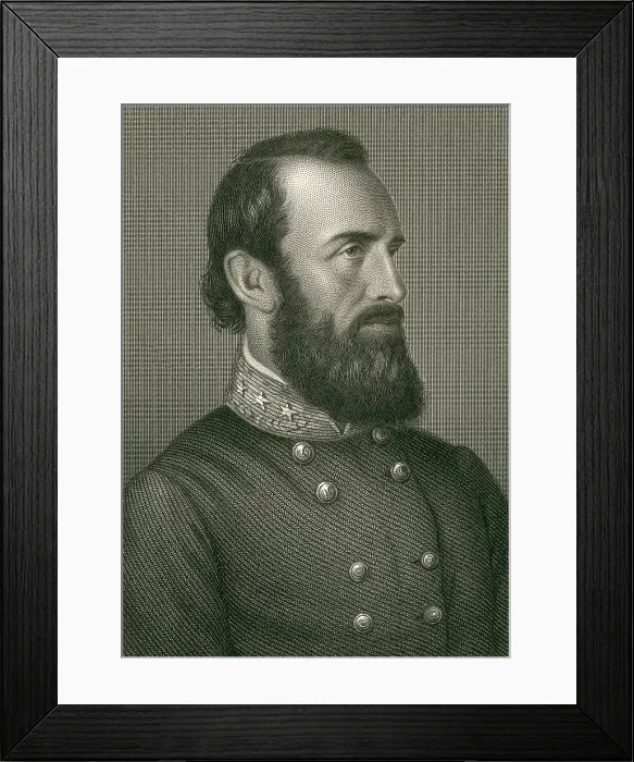 Framed Print : Stonewall Jackson, Confederate General