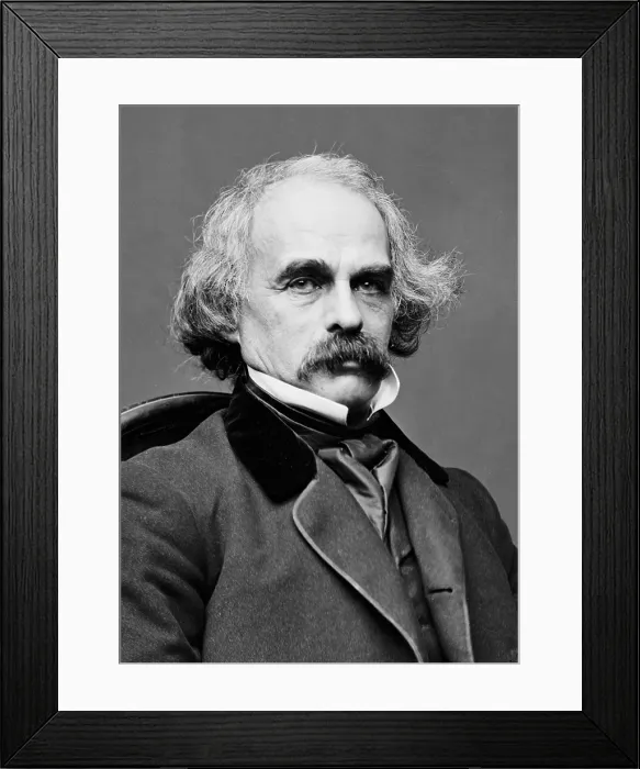 Framed Print : Nathaniel Hawthorne, American Author Framed Print : Nathaniel Hawthorne, American Author
