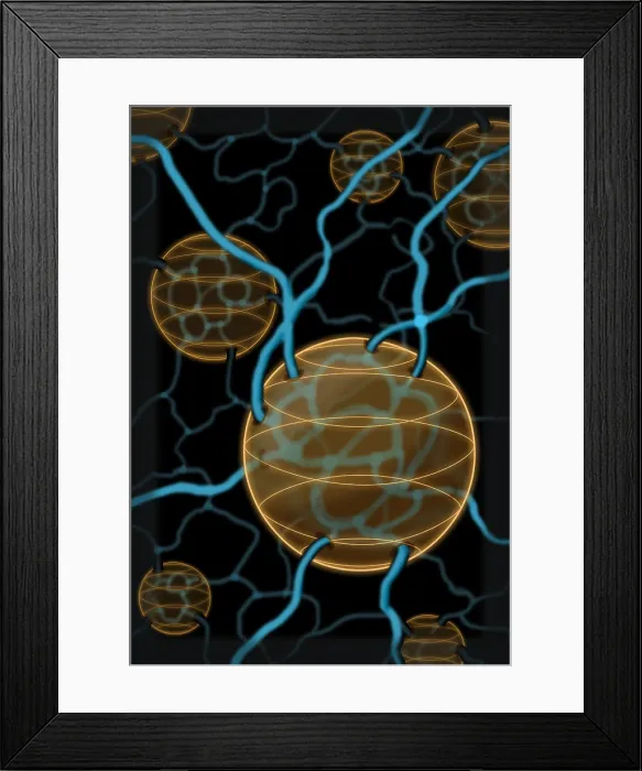 Framed Print : Loop Quantum Gravity, Illustration Framed Print : Loop Quantum Gravity, Illustration
