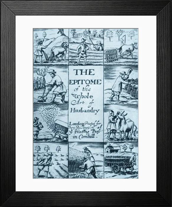 Framed Print : Animal Husbandry, 1675