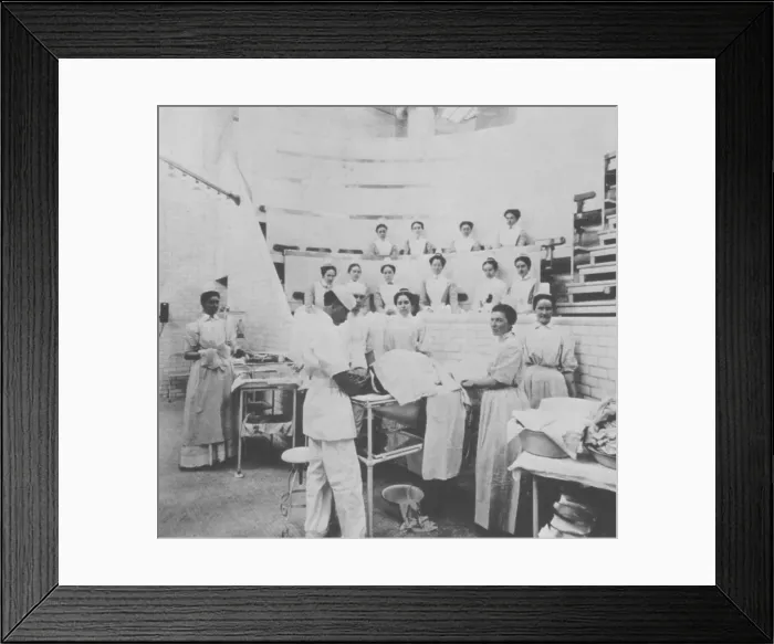 Framed Print : Nurses observing an operation, 1899 Framed Print : Nurses observing an operation, 1899