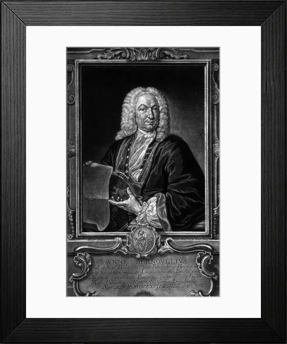 Framed Print : Johann Bernoulli, Swiss Mathematician Framed Print : Johann Bernoulli, Swiss Mathematician