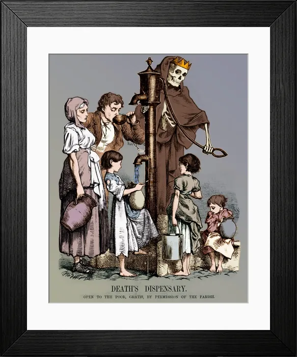Framed Print : Cholera-infected Water Pump, 1854 Framed Print : Cholera-infected Water Pump, 1854