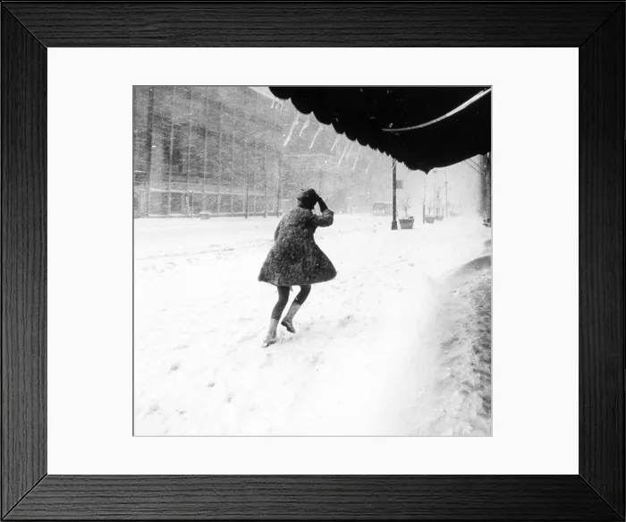 Framed Print : Miniskirt In Manhattan Snowstorm, 1969 Framed Print : Miniskirt In Manhattan Snowstorm, 1969