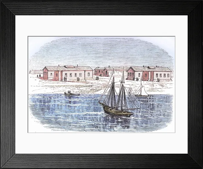 Framed Print : Convalescent Hospital, Hart Island, 1877 Framed Print : Convalescent Hospital, Hart Island, 1877