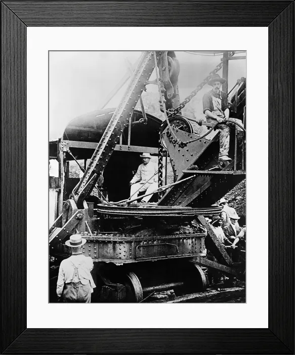 Framed Print : Theodore Roosevelt, Panama Canal Construction, 1906 Framed Print : Theodore Roosevelt, Panama Canal Construction, 1906