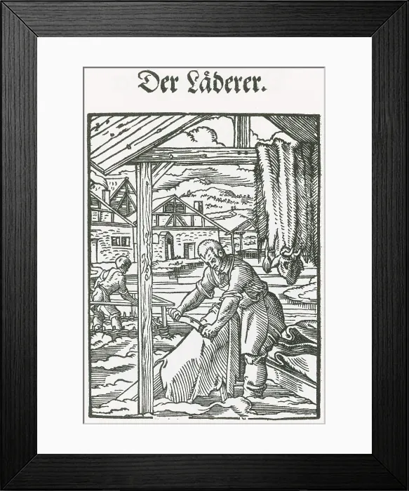 Framed Print : Tanner, Medieval Tradesman