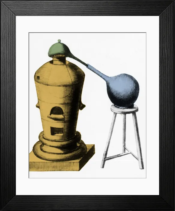 Framed Print : Distillation, Alembic, 18th Century Framed Print : Distillation, Alembic, 18th Century