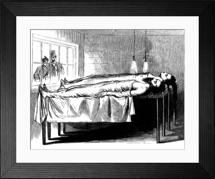 Framed Print : New York City Morgue, Bellevue Hospital, 1867 Framed Print : New York City Morgue, Bellevue Hospital, 1867