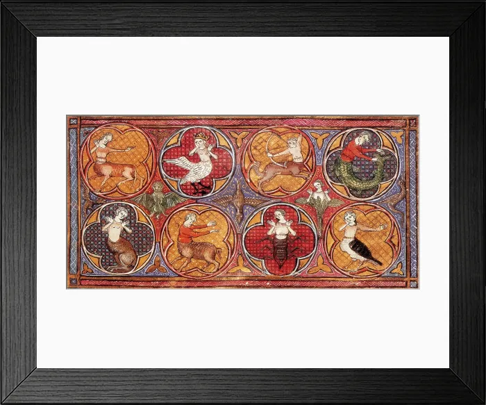 Framed Print : Mythical Creatures, 15th Century Framed Print : Mythical Creatures, 15th Century