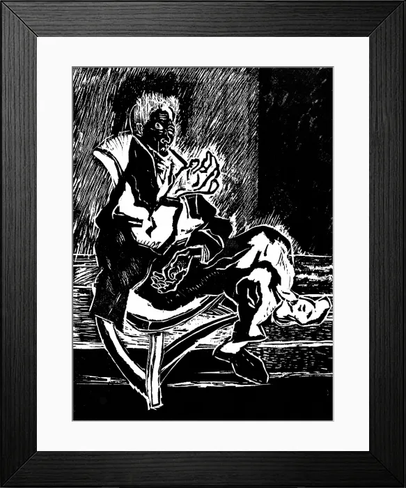 Framed Print : WPA Art, Rocking Chair Blues