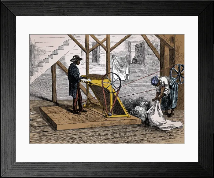 Framed Print : Cotton Gin, 19th Century Framed Print : Cotton Gin, 19th Century