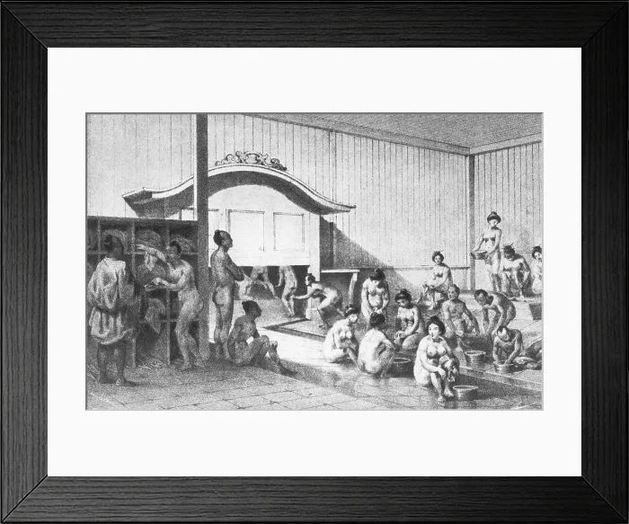 Framed Print : Public Bath at Shimoda, Japan Framed Print : Public Bath at Shimoda, Japan