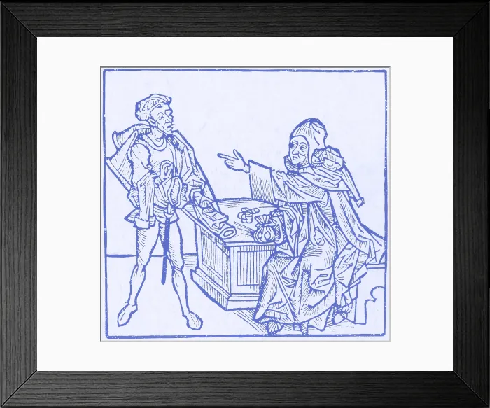 Framed Print : Banker, 15th Century Framed Print : Banker, 15th Century